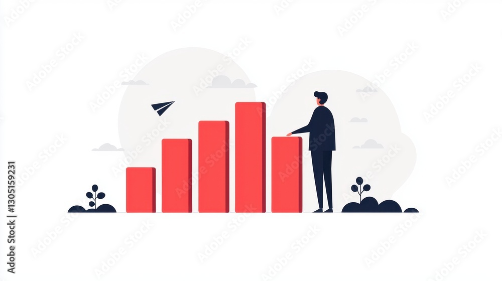 Vector artwork of a person intervening in a domino chain, symbolic of decision-making and impact. Vector artwork of a person intervening in a domino chain, symbolic of decision-making and impact.