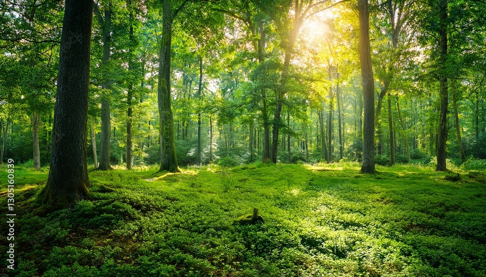 grunes wald panorama im sommer grunes wald panorama im sommer