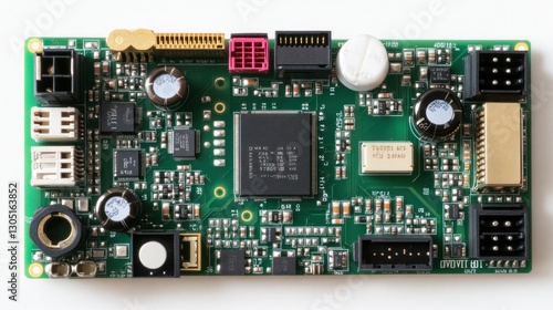 Circuit board on white background