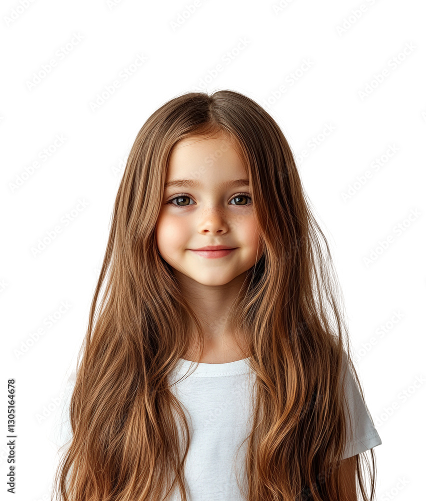 Portrait of a smiling little girl in a sunny park isolated on transparent background png Portrait of a smiling little girl in a sunny park isolated on transparent background png