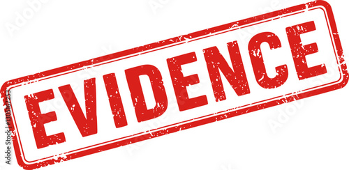 Evidence rectangular rubber stamp
