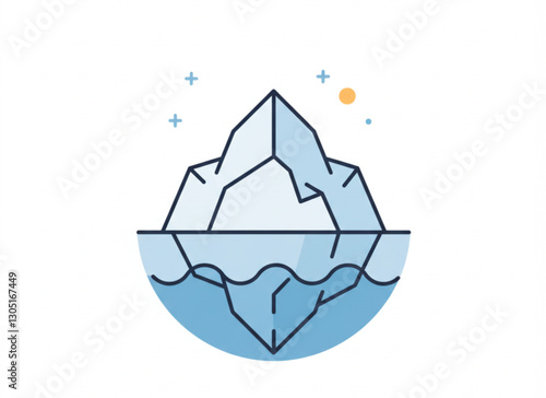 Iceberg vector icon
