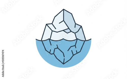 Iceberg vector icon
