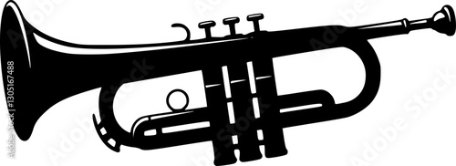Trumpet silhouette vector icon
