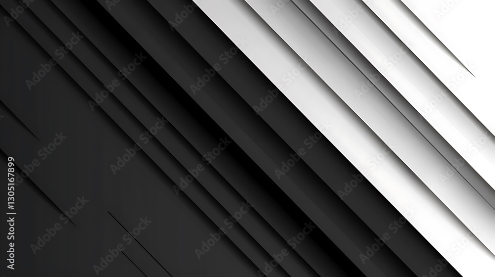 Obraz premium Abstract Diagonal Lines Black and White Design