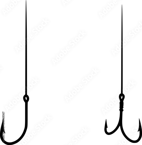 Hanging hook on string vector icon
