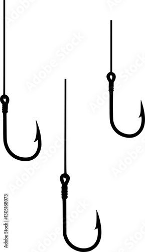 Hanging hook on string vector icon
