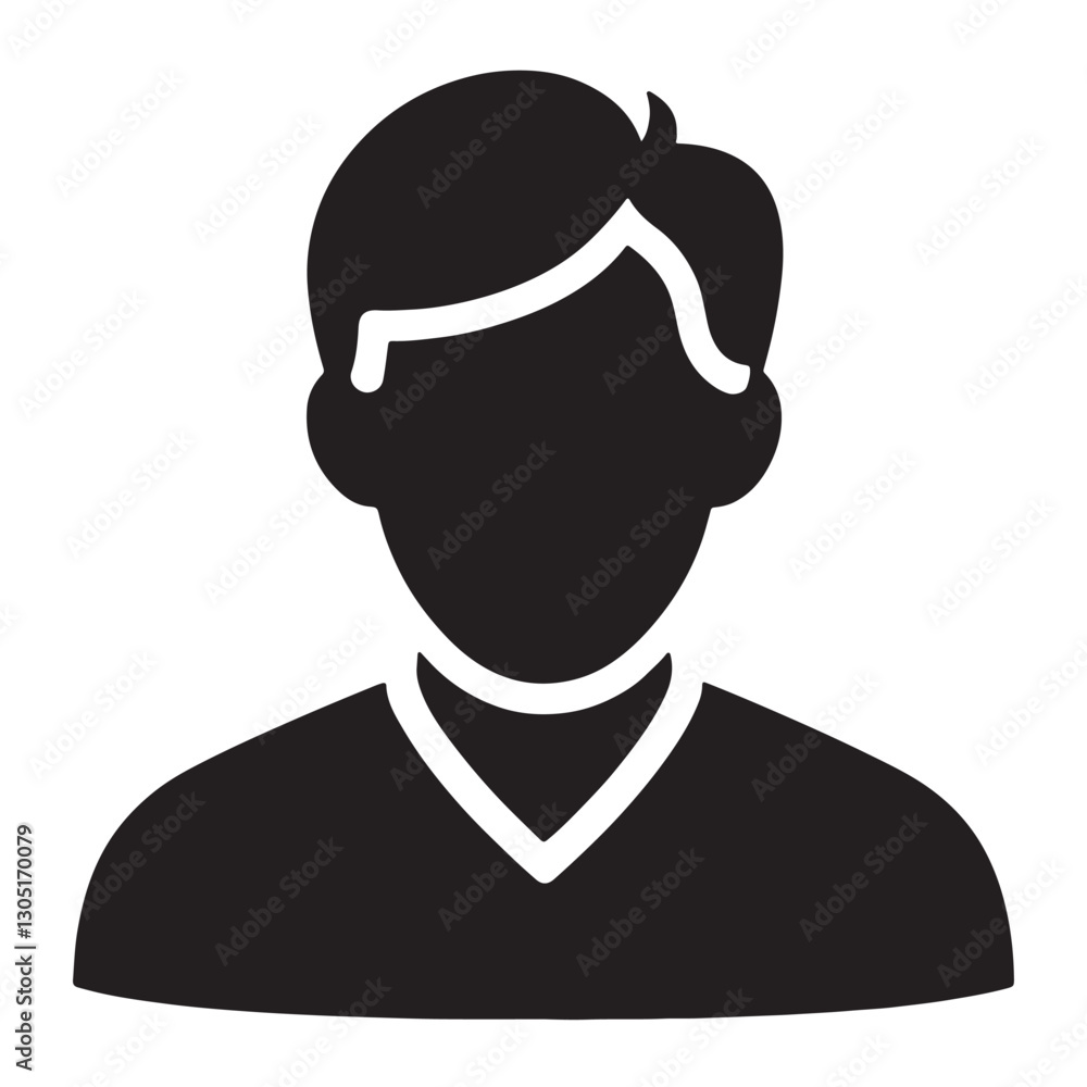 User profile silhouette icon on a white background vector 10 eps User profile silhouette icon on a white background vector 10 eps
