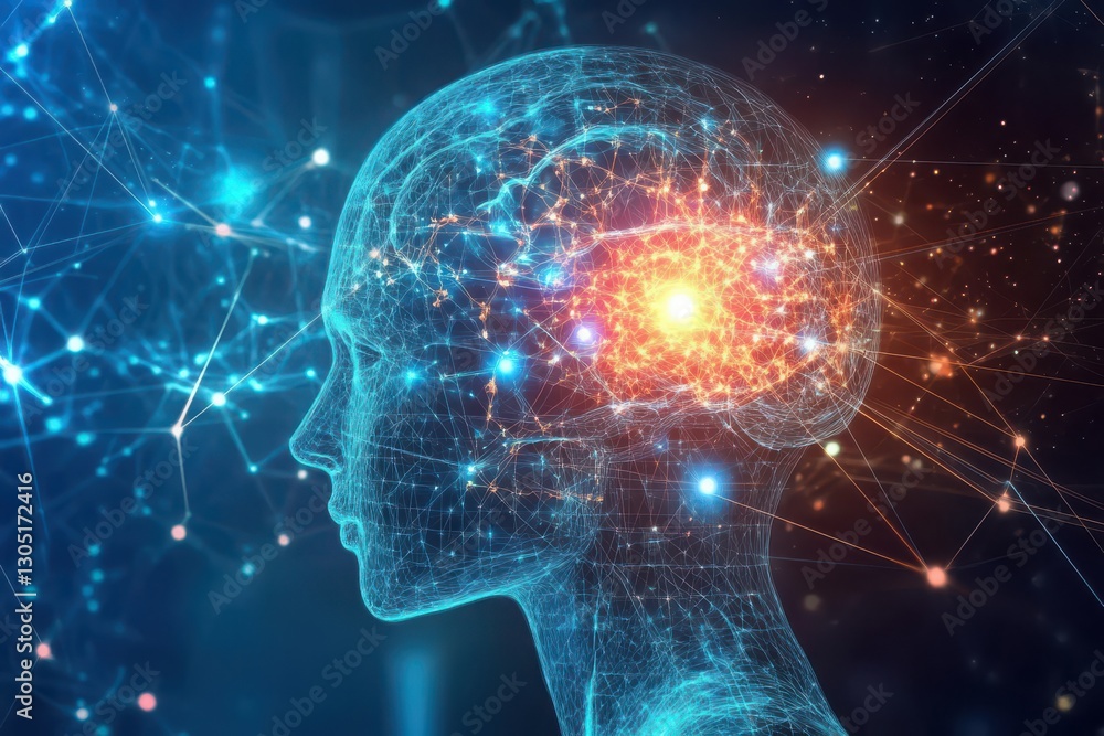Digital background perfect for showcasing tech processes, AI, and scientific concepts in creative projects Digital background perfect for showcasing tech processes, AI, and scientific concepts in creative projects