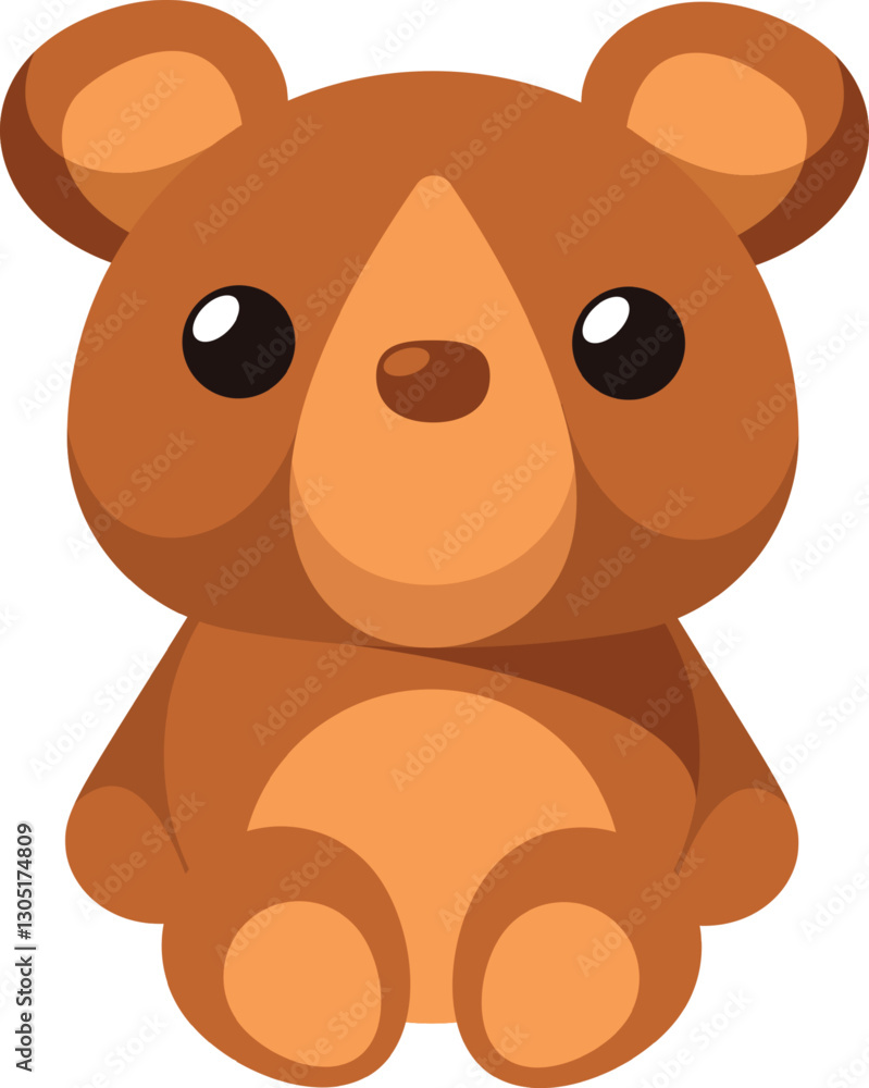 Obraz premium Cute teddy-bear baby toy vector illustration
