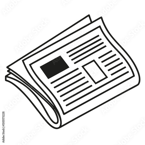 Newspaper icon isolated on white background. news paper icon vector