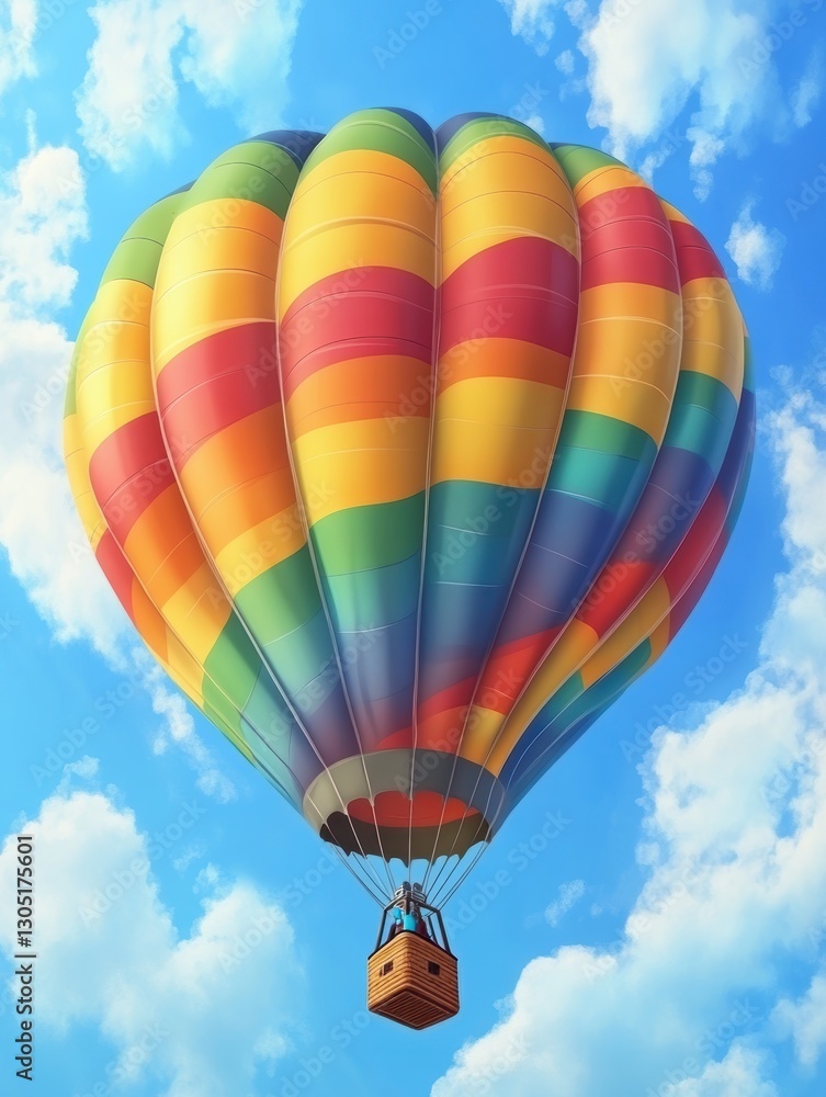 Naklejka premium Colorful hot air balloon festival summer sky realistic photo outdoor adventure aerial view celebration of freedom