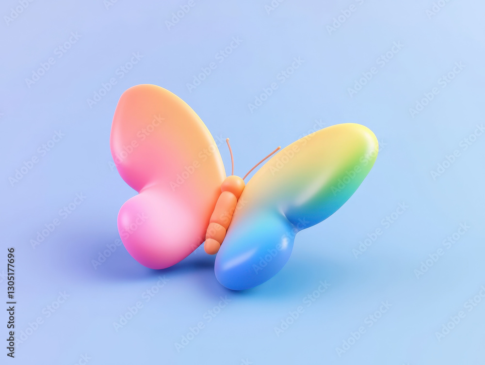 Fototapeta premium Colorful butterfly design representing transformation and beauty