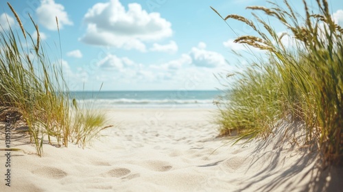 Wallpaper Mural Serene summer breeze at the beach coastal landscape realistic photo tranquil environment scenic view nature concept Torontodigital.ca