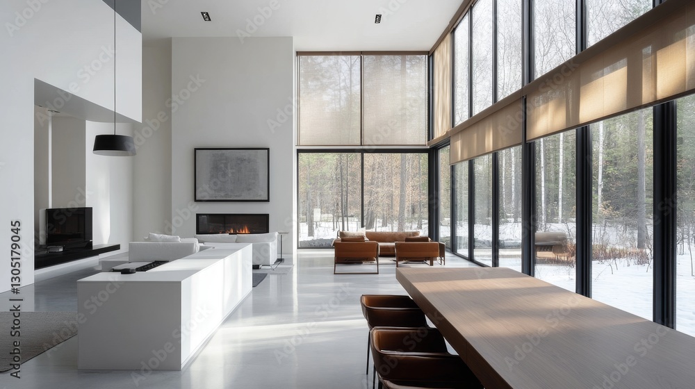 Modern Minimalist Home A sleek, open-concept home with clean lines, large windows, and white walls. Modern Minimalist Home A sleek, open-concept home with clean lines, large windows, and white walls.