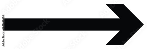 Vector thin long arrow icon. Black arrow vector illustration. Arrow isolated. Black long arrow. Black arrow sign.