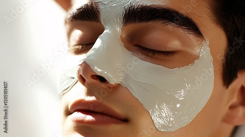 Close-Up of a Man’s Face Applying Hydrating Skincare Product