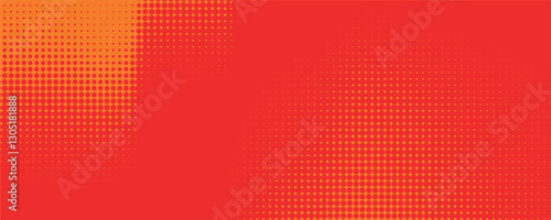 Dots halftone orange color pattern gradient texture with technology digital background. Dots pop art comics with summer background.