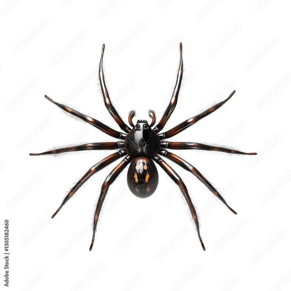 3D icon of Spitting spider isolated on transparency background 3D icon of Spitting spider isolated on transparency background