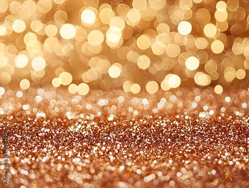 Golden glitter bokeh background
