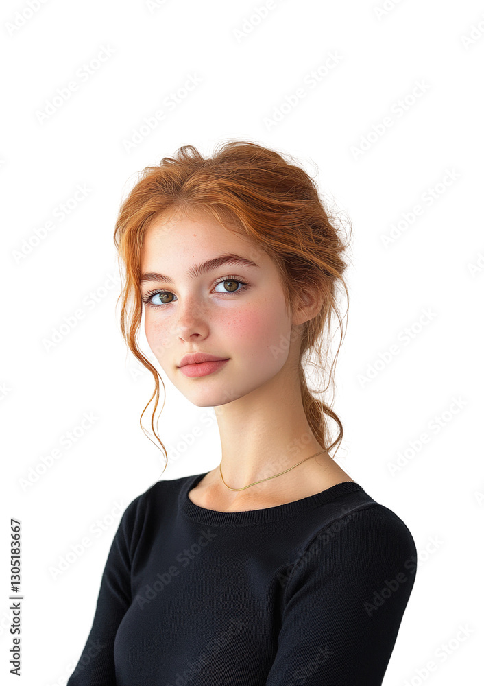 Portrait of a young captivating beauty isolated on transparent background png Portrait of a young captivating beauty isolated on transparent background png