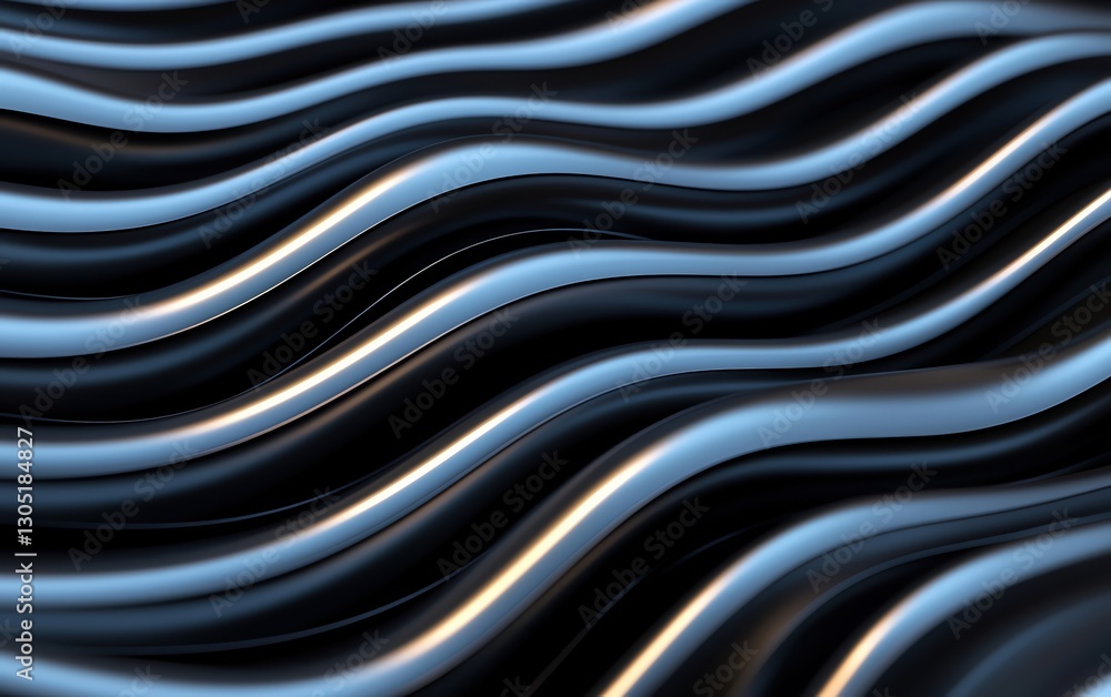 Abstract waves with fluid motion in blue and black tones, creating a dynamic visual effect. Abstract waves with fluid motion in blue and black tones, creating a dynamic visual effect.