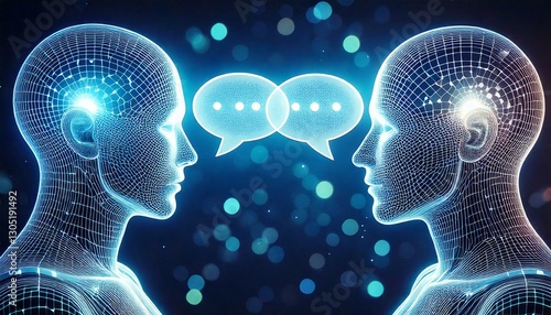 Reference Image : conversation entre deux robots