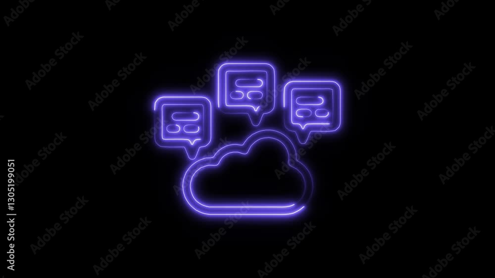 Glowing neon aspirations icon isolated on black background. HD Video motion graphic animation icon Glowing neon aspirations icon isolated on black background. HD Video motion graphic animation icon