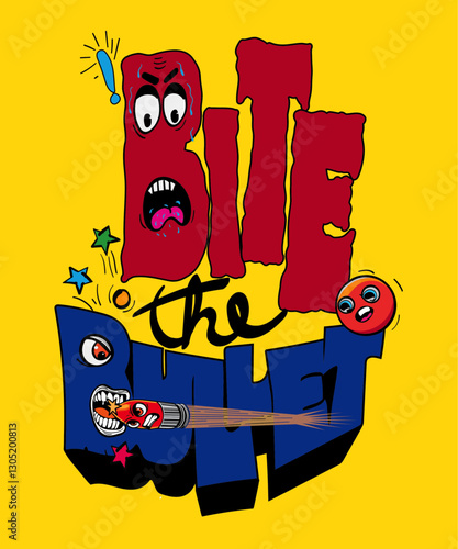 A vibrant and energetic cartoon-style illustration of the phrase 