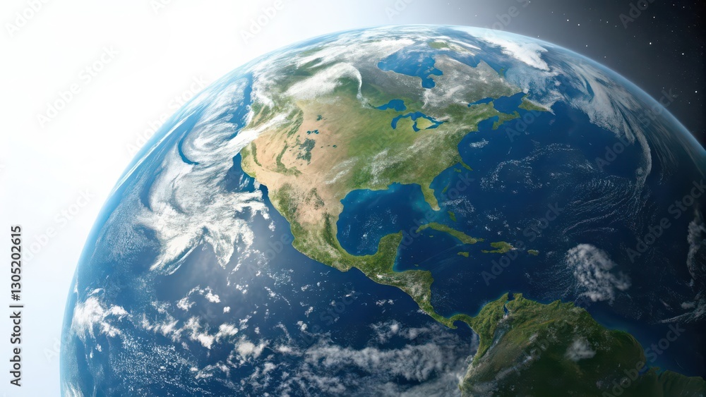 Obraz premium Earth Globe on White Background