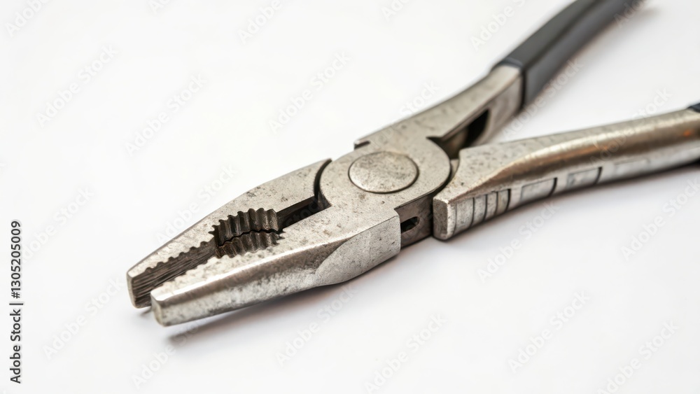 Close-up of Needle-Nose Pliers on White Background Close-up of Needle-Nose Pliers on White Background
