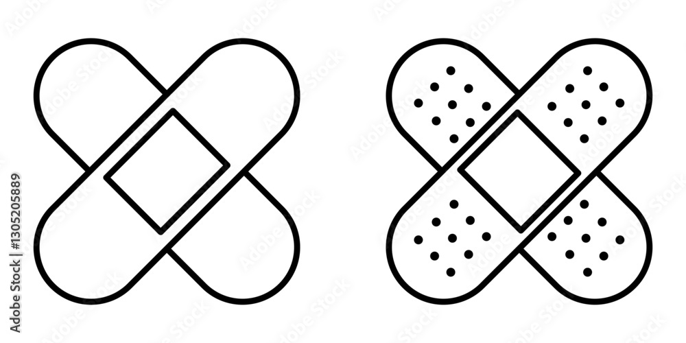 Medical patch plaster icon symbol Medical patch plaster icon symbol