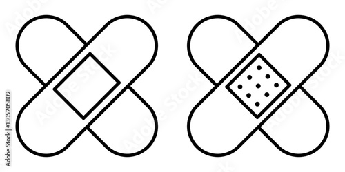 Medical patch plaster icon symbol 