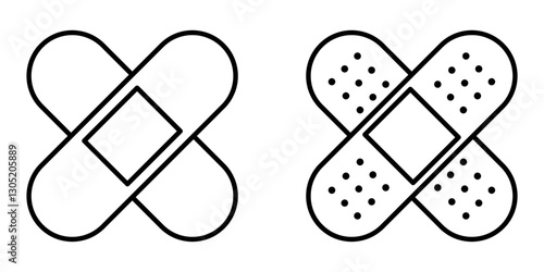 Medical patch plaster icon symbol 