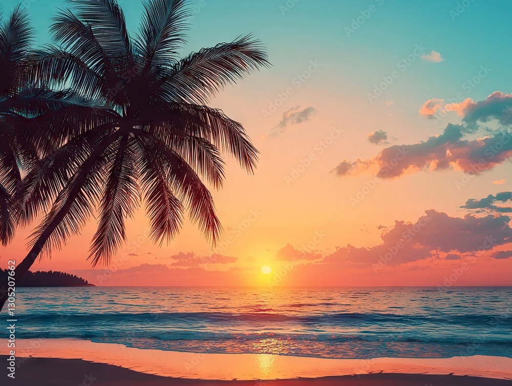 Sunset beach relaxation tropical paradise landscape photography scenic ocean tranquil viewpoint serenity concept Sunset beach relaxation tropical paradise landscape photography scenic ocean tranquil viewpoint serenity concept