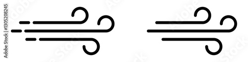 Wind line icon simple design