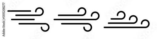 Wind line icon simple design