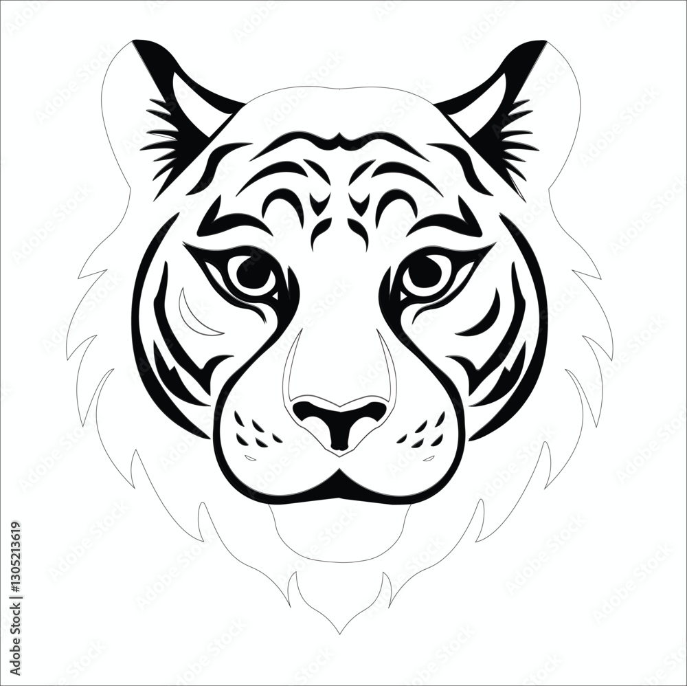 head of a tiger head of a tiger