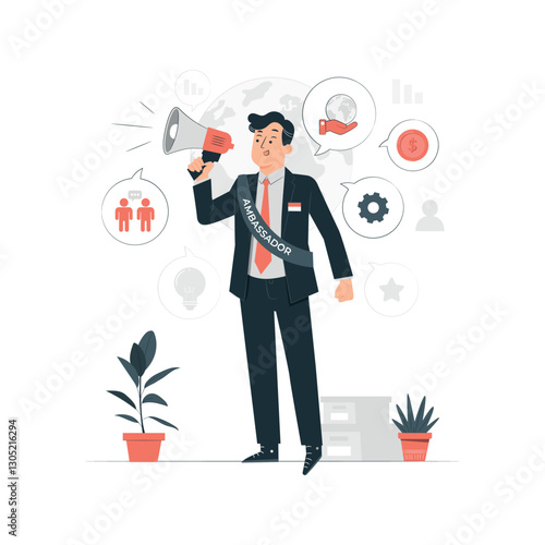 Ambassador Flat Illustrations