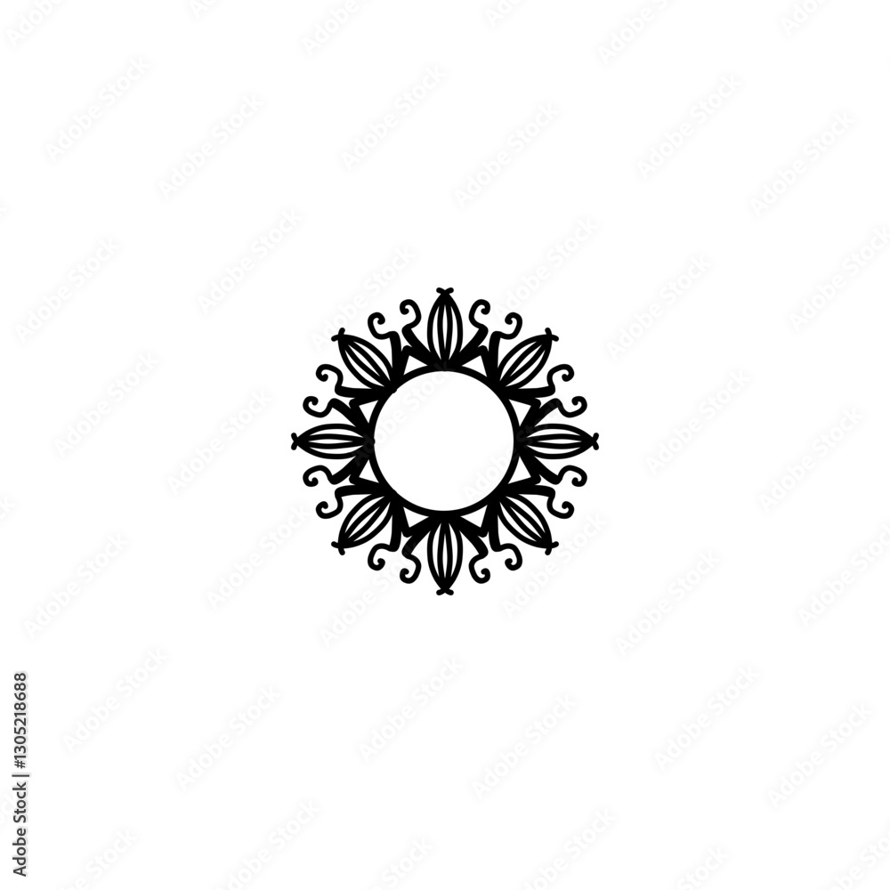 Fototapeta premium Vintage Circle Mandala Frame