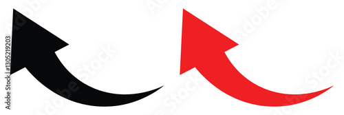 Vector curved arrows