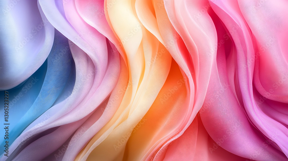 Obraz premium Colorful Fabric Drape Texture
