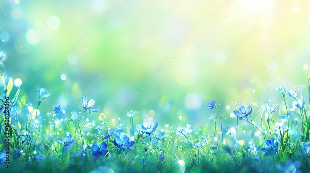 Dreamy Floral Field: A mesmerizing field of vibrant wildflowers shimmers in the soft sunlight, creating a dreamy and enchanting scene that captures the essence of spring's awakening. Dreamy Floral Field: A mesmerizing field of vibrant wildflowers shimmers in the soft sunlight, creating a dreamy and enchanting scene that captures the essence of spring's awakening.