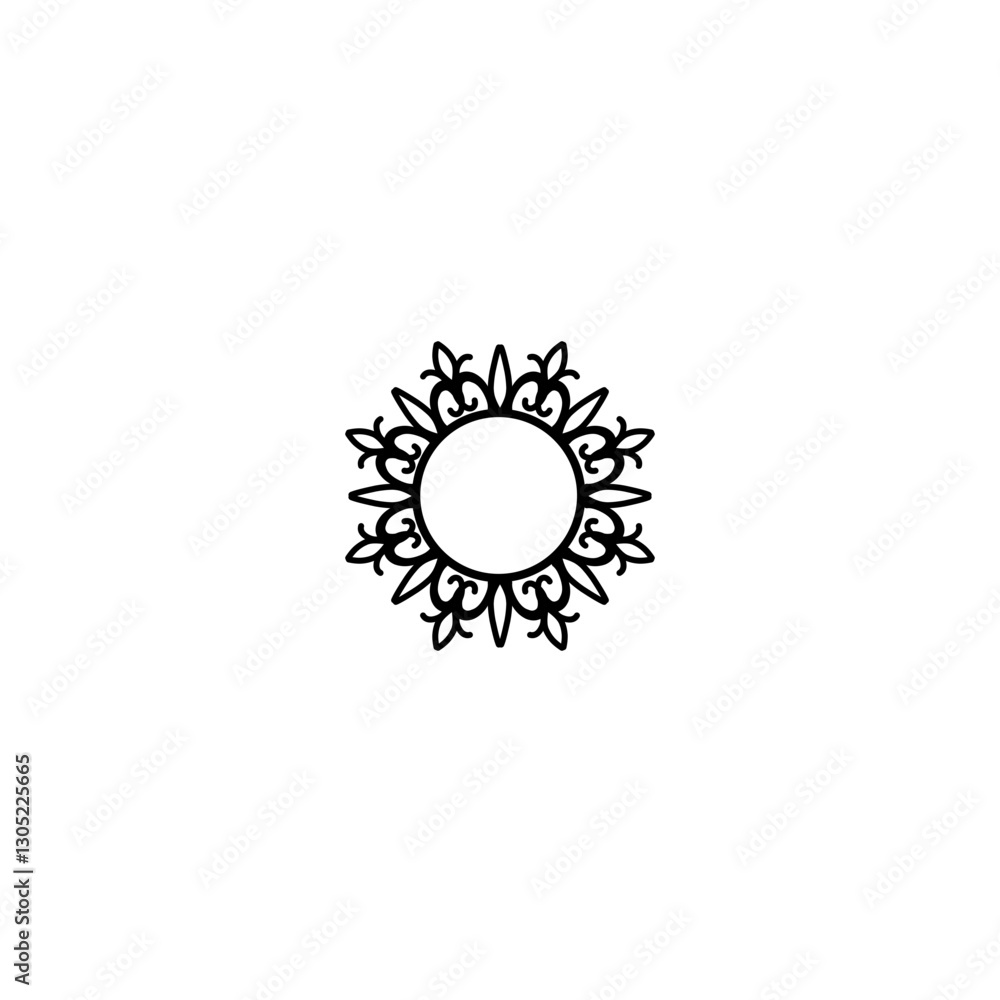 Naklejka premium Vintage Circle Mandala Frame