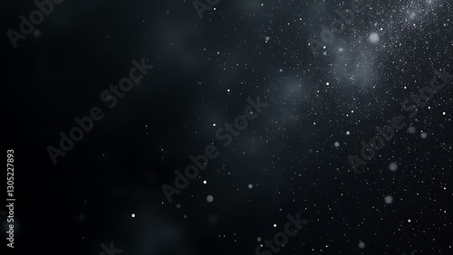 black background grainy texture transparent dust overlay snowy noise particles creating ethereal