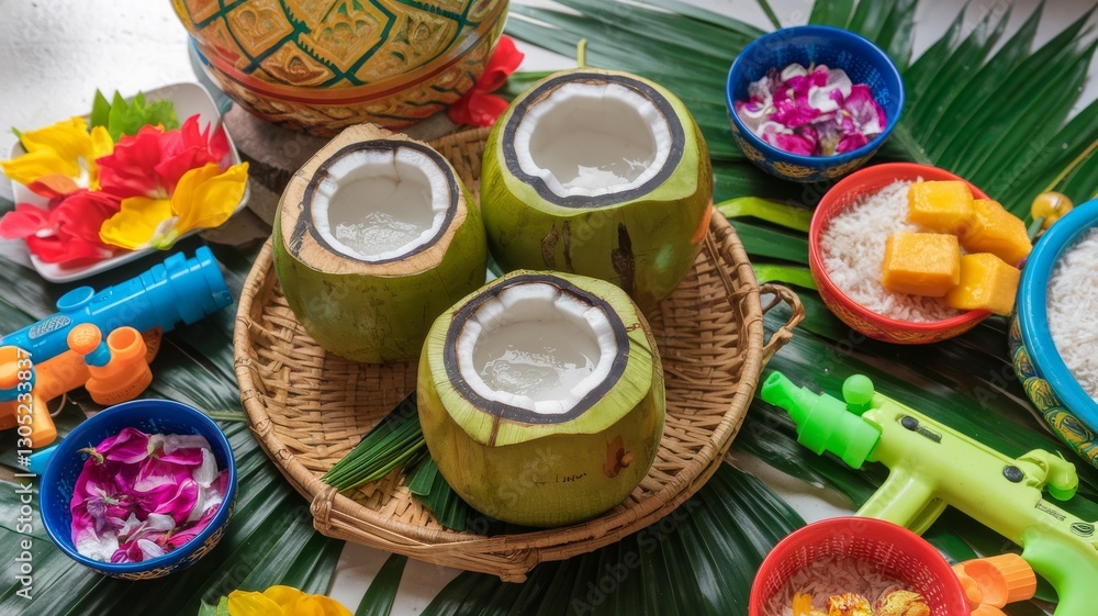 Thai Water Festival, Coconut Thai Water Festival, Coconut