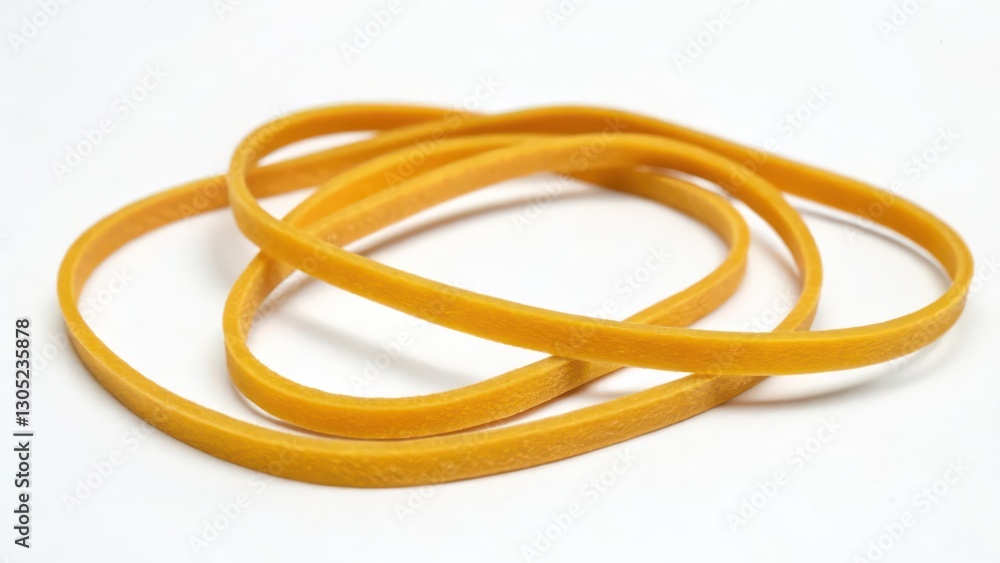 Naklejka premium Rubber Bands on White Background