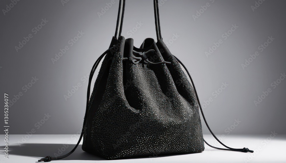 Fototapeta premium A stylish assortment of black and black-white leather handbags showcases personal fashion elegance