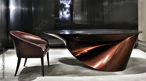 Modern art furniture design contemporary gallery product photography elegant space close-up view aesthetic innovation
