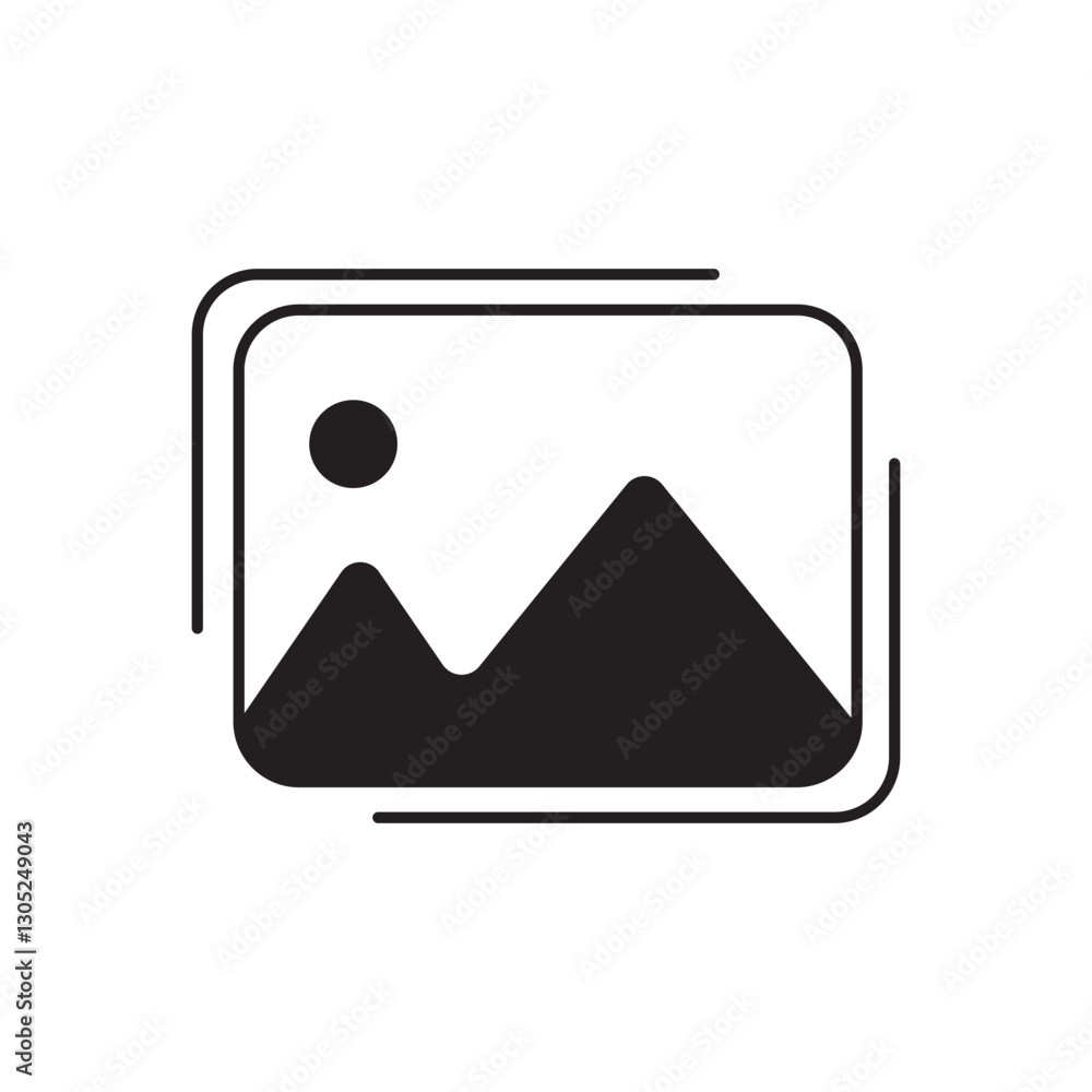 Gallery icon linear logo isolated Gallery icon linear logo isolated